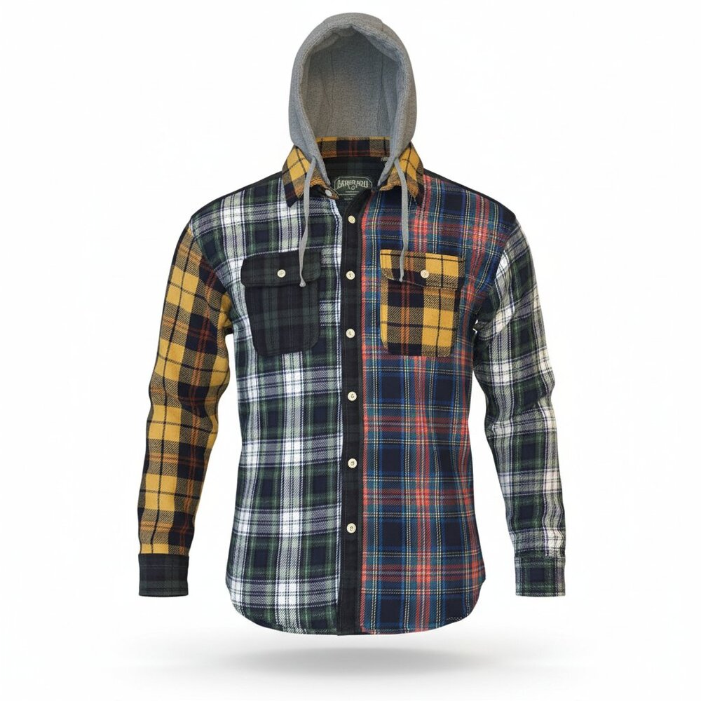 Flannel Plaid Multi Patch Shacket Shirt American Eagle Outfitter Size Medium